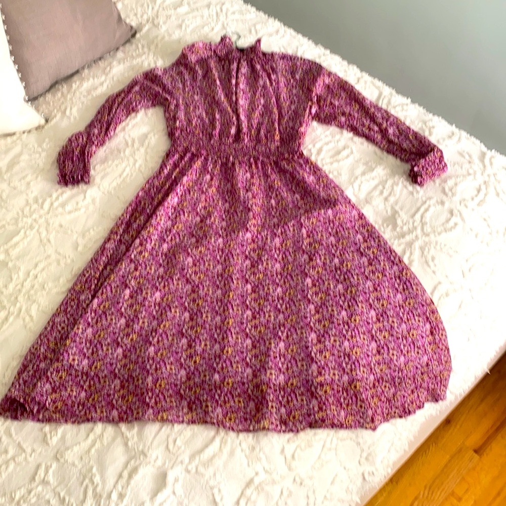 Pink Multicolored floral O.P.T. long sleeve dress